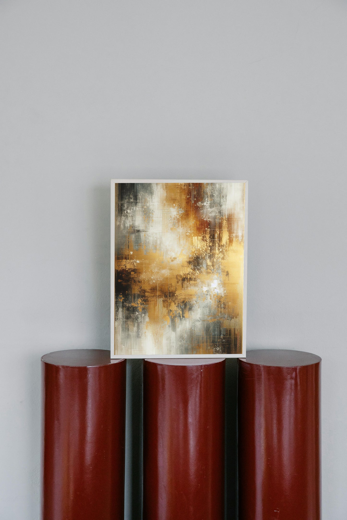 Aureum Vismaya Abstracto: Luminous & Enigmatic Art Piece