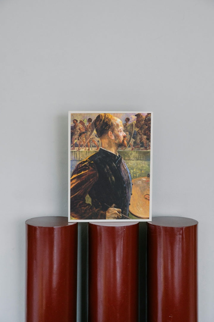 The Tribute Money (triptych) left by Jacek Malczewski Art Nouveau (Modern) Art