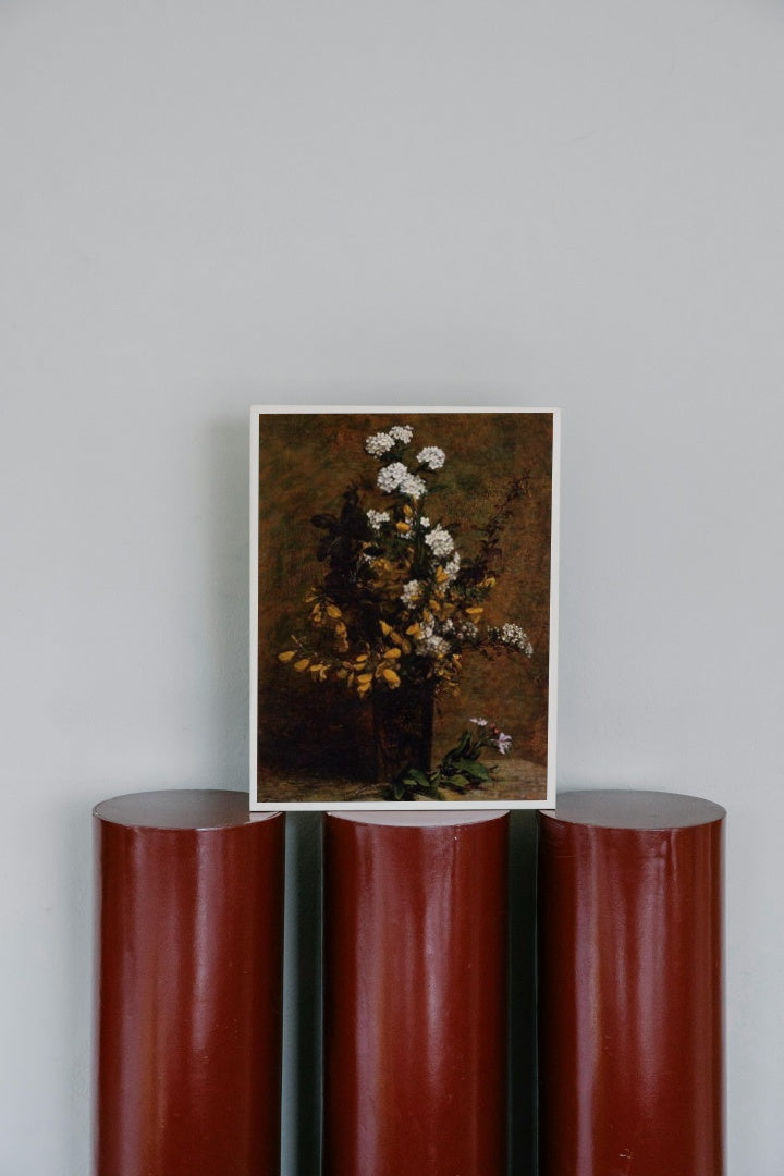 Broom and Other Spring Flowers in a Vase by Henri Fantin-Latour Realism Art dated 1882