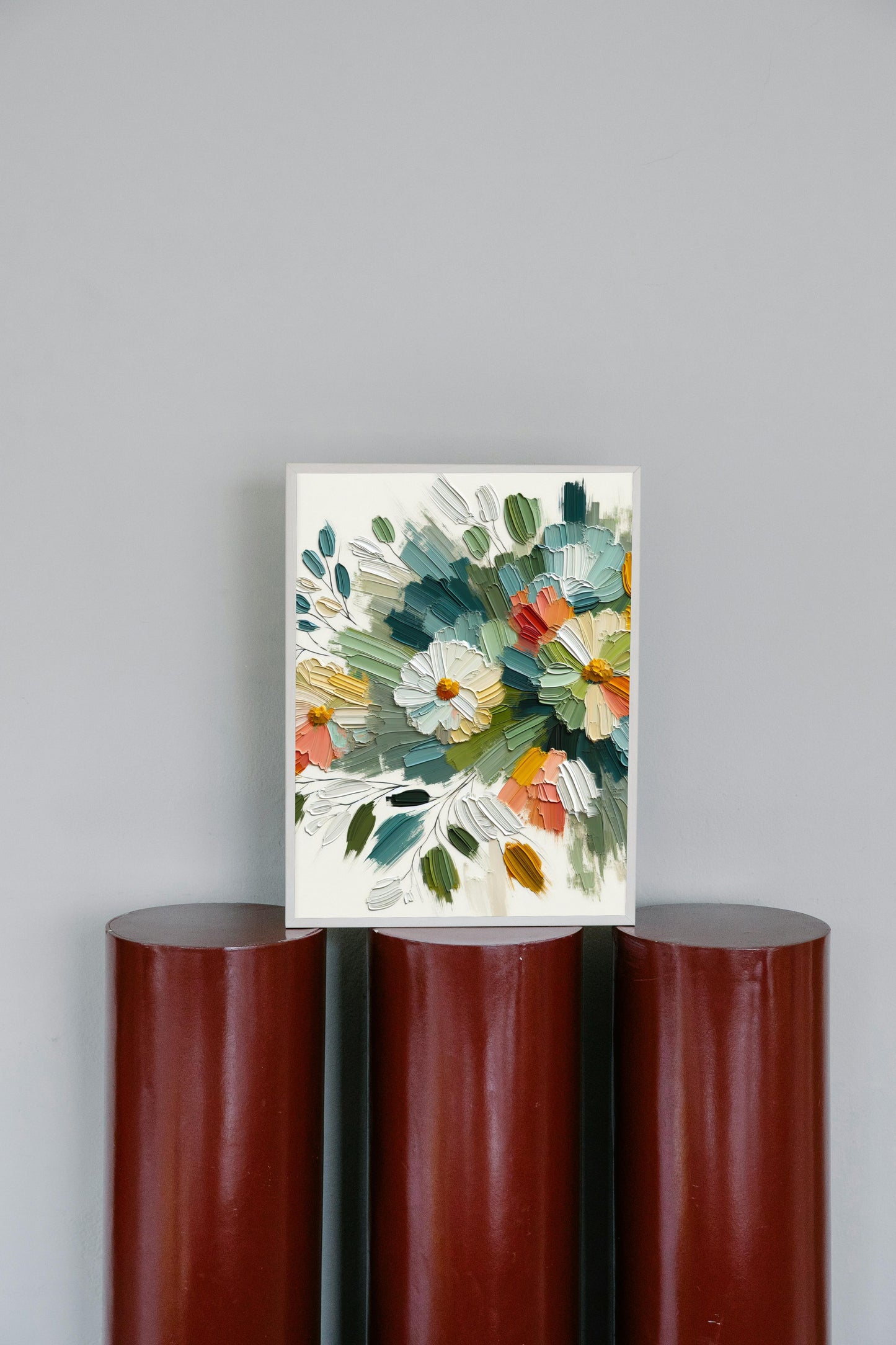 Vibrant ArogyaVeda Floral Oilpainting Art