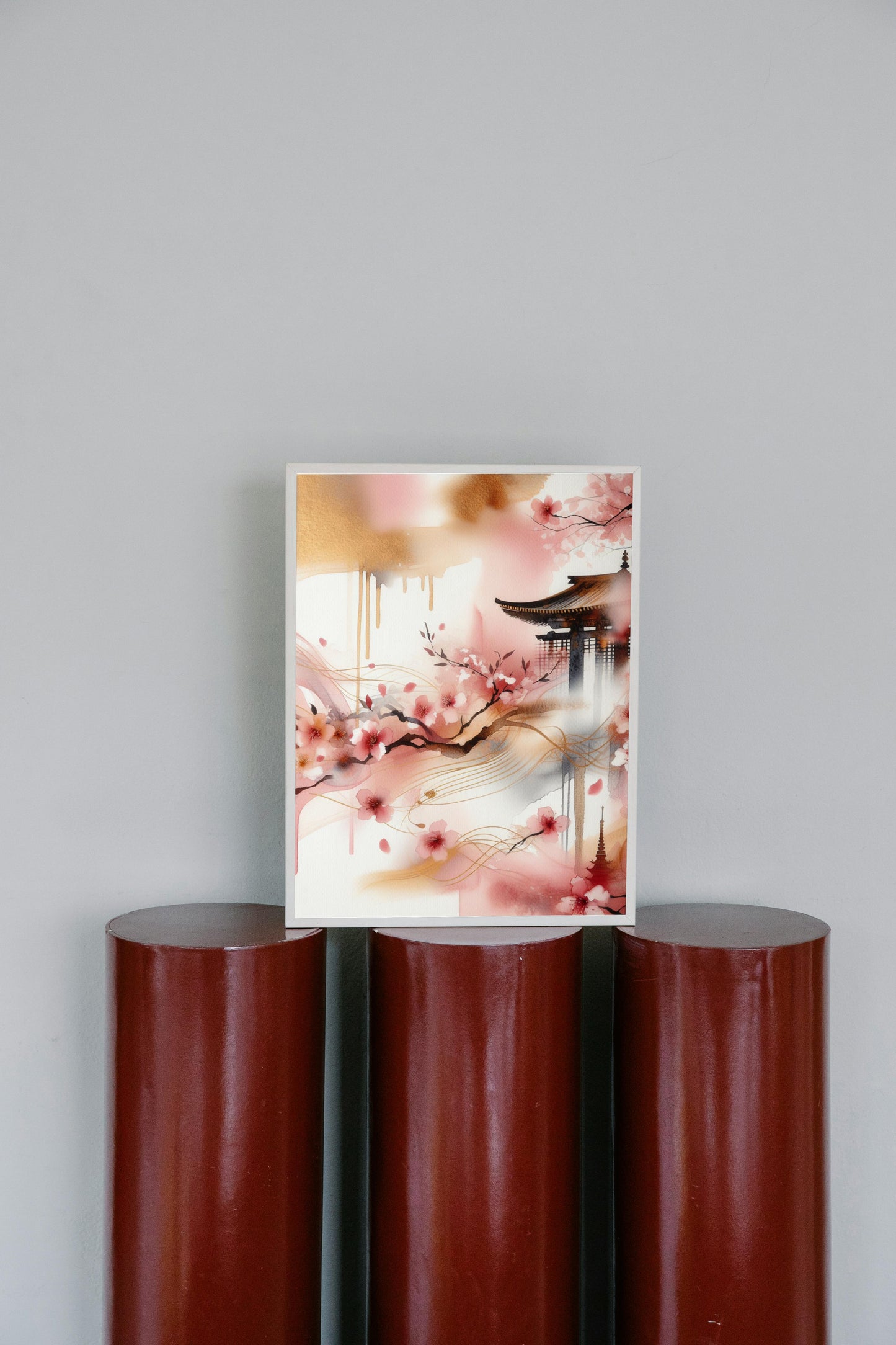 Elysian Sakura: Luminous & Vajramaya Japanese Watercolor Art