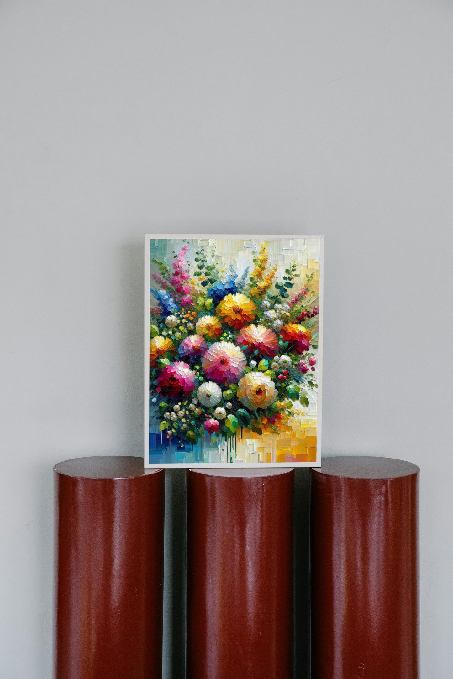 Vibrant Anantus Floral Oilpainting