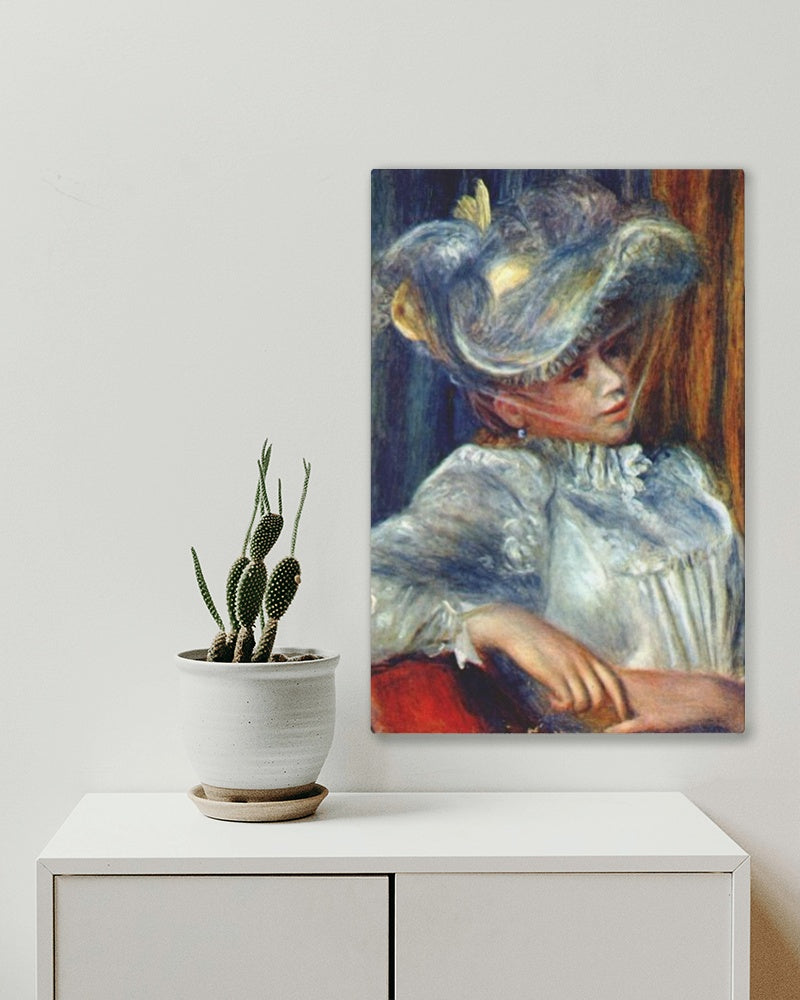 Woman in a hat by Pierre-Auguste Renoir Impressionism Art dated 1895