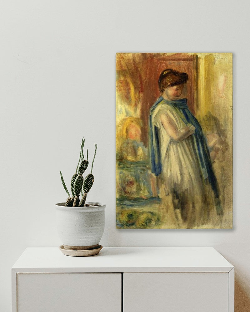 Young Woman Standing by Pierre-Auguste Renoir Impressionism Art dated 1895