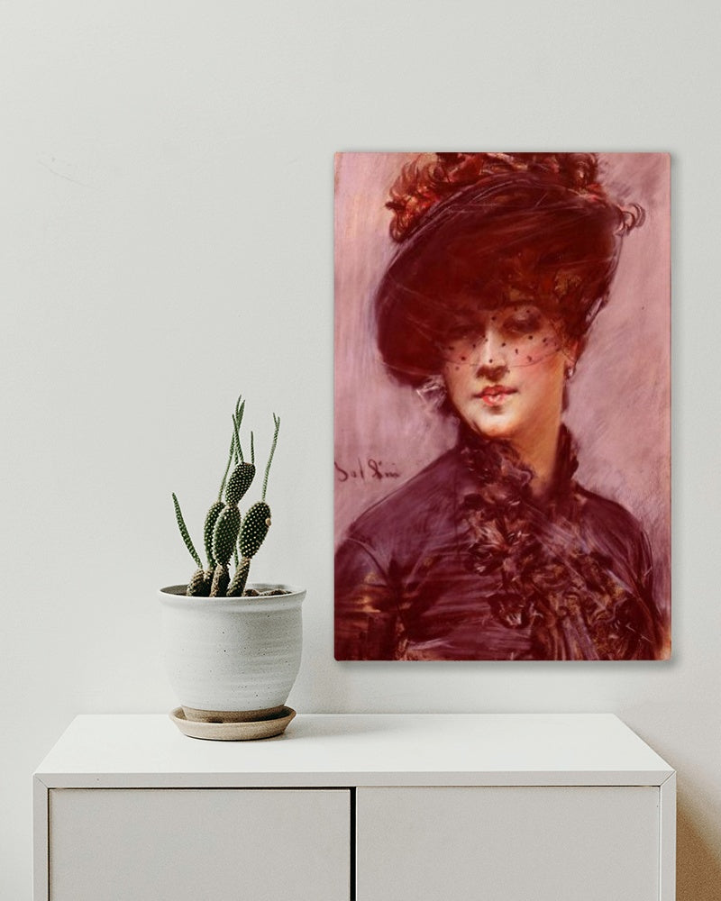 Lady with a Black Hat by Giovanni Boldini Realism Art