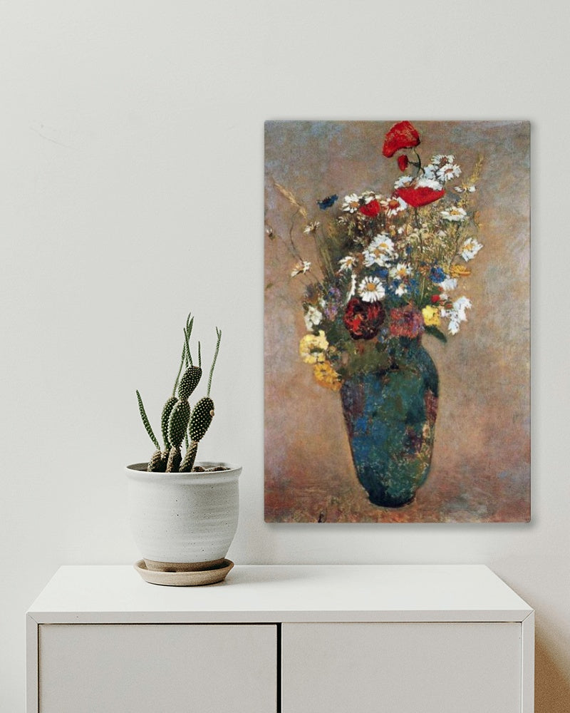 Vase with flowers by Odilon Redon Realism Art