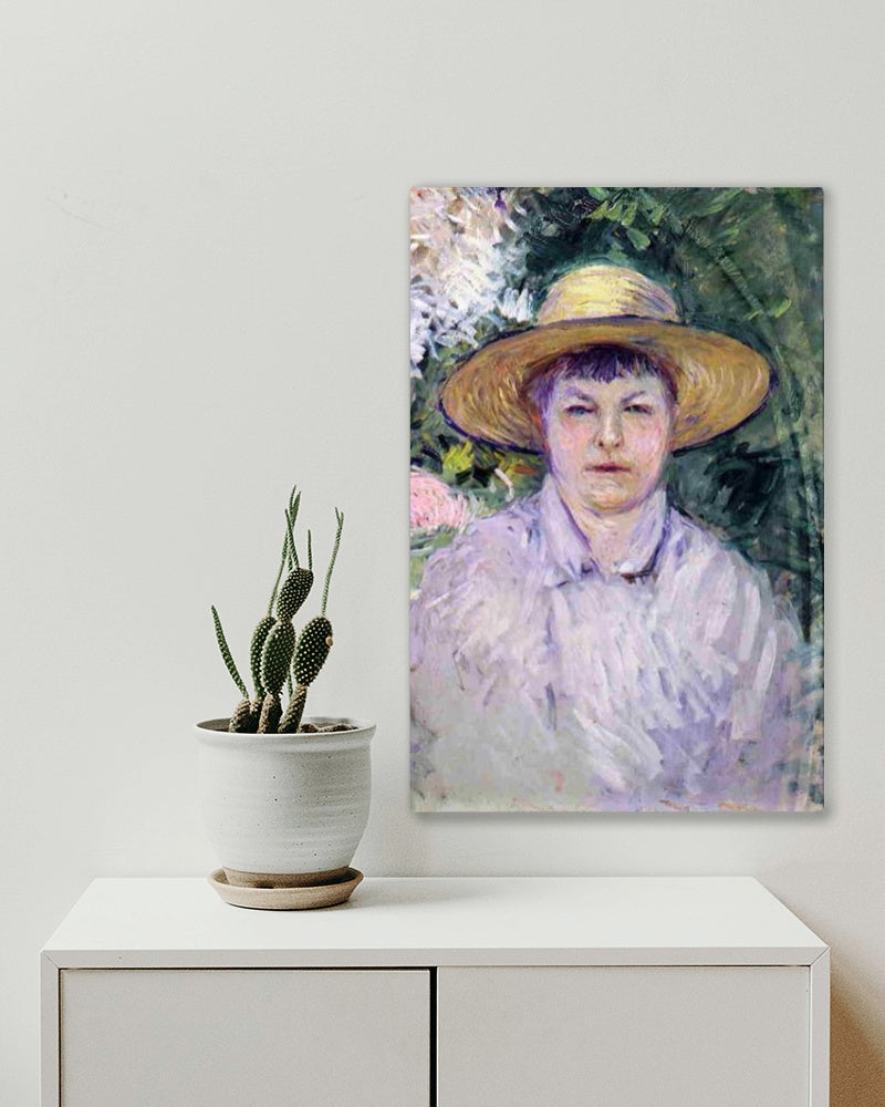 Portrait of Madame Renoir by Gustave Caillebotte Impressionism Art dated 1888