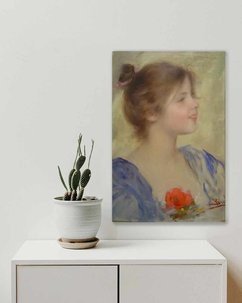 Bust of a girl by Joan Brull Art Nouveau (Modern) Art