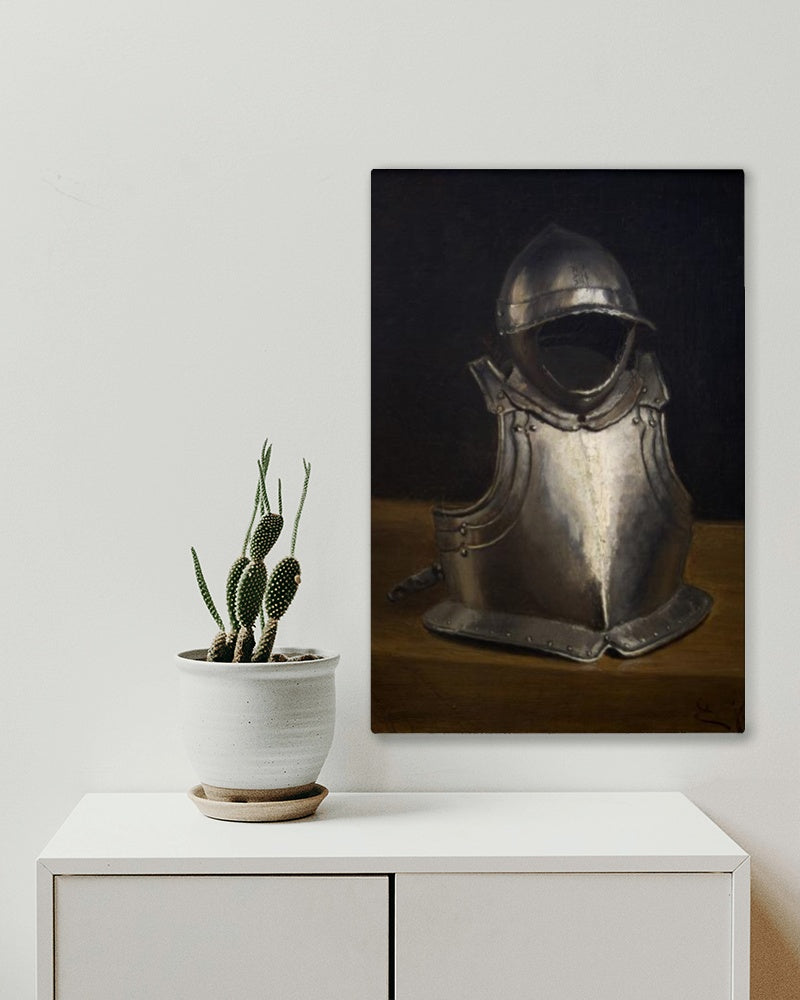 Armour and Helmet by Eug&#232;ne Jansson Realism Art dated 1877