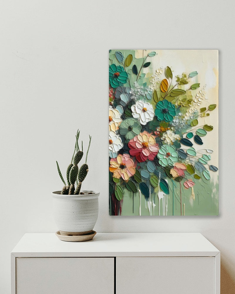 Vibrantus Vedicum Floral Oilpainting Art