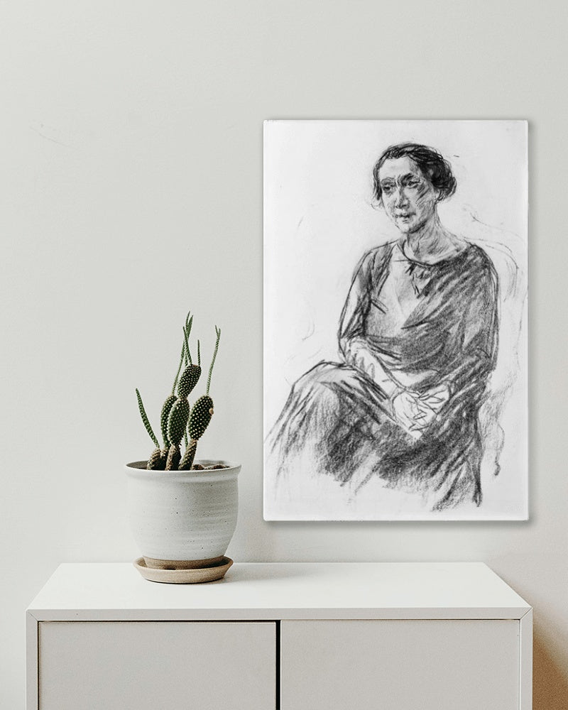 Portrait of Mrs. Irene Triesch by Max Liebermann Impressionism Art