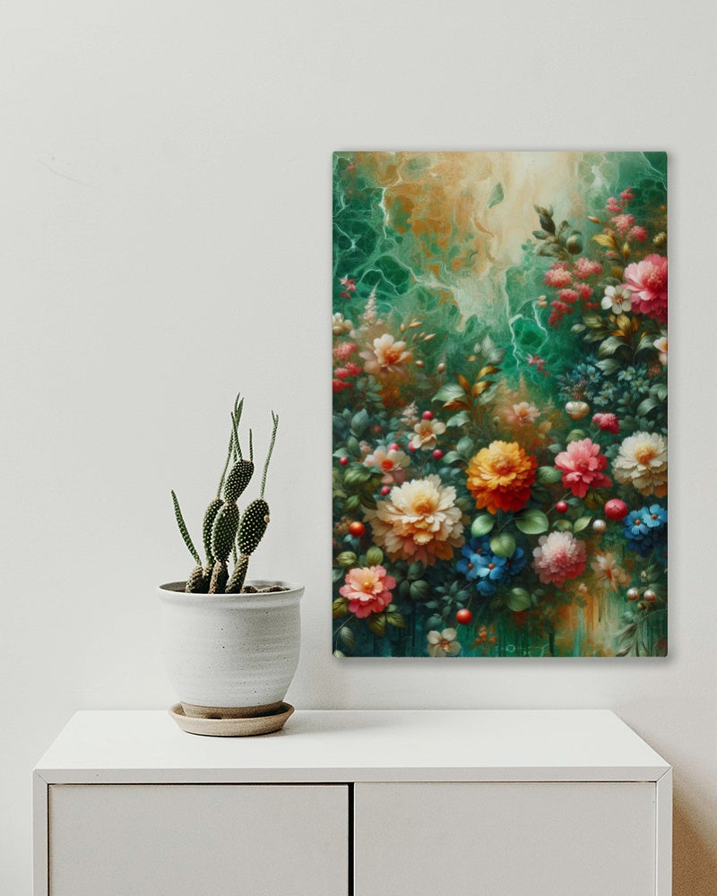 Vibrantus Blossomica Floral Oilpainting