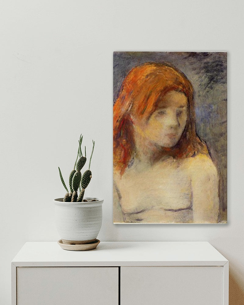 Bust of a nude girl by Paul Gauguin Impressionism Art dated 1884