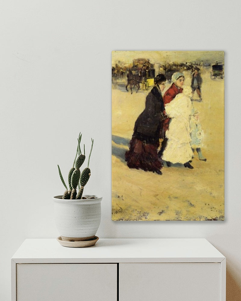 The Nannys by Giuseppe De Nittis Impressionism Art dated 1880