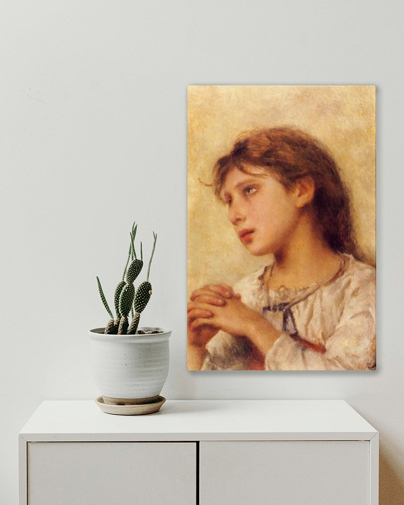 Girl praying by Joan Brull Art Nouveau (Modern) Art