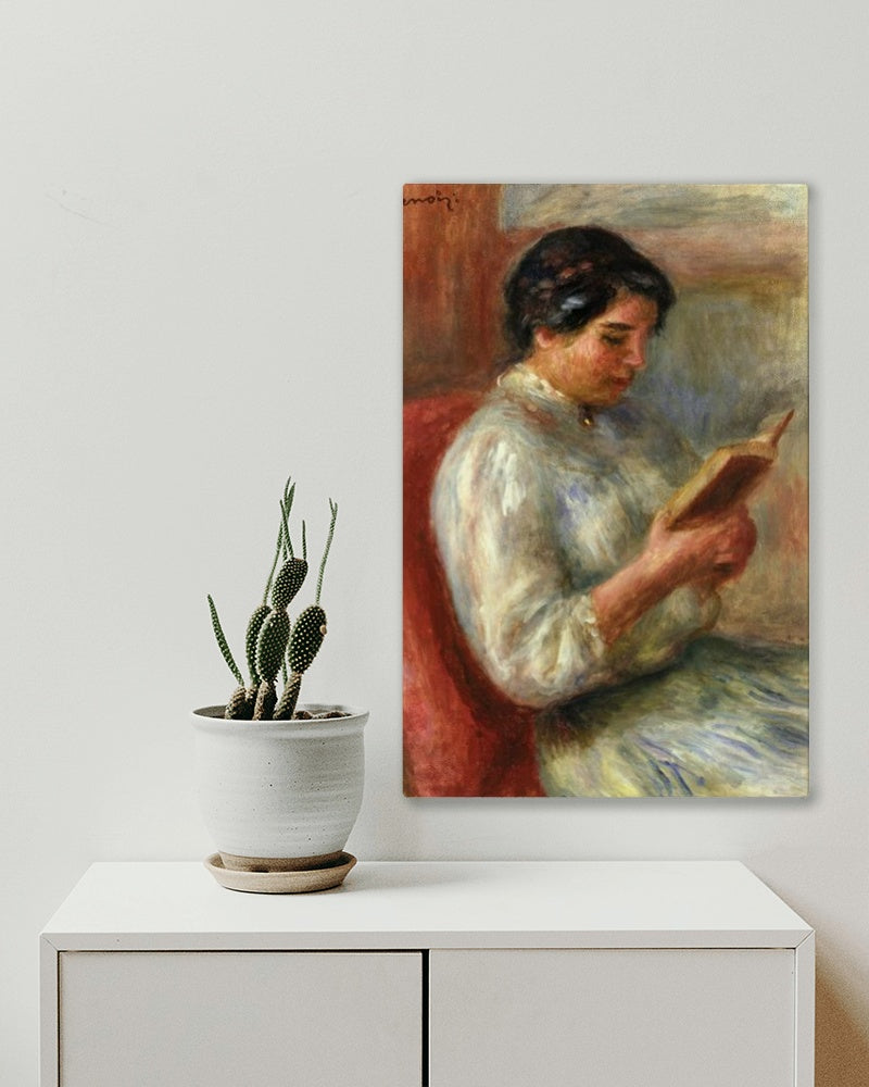 Woman Reading by Pierre-Auguste Renoir Impressionism Art dated 1906