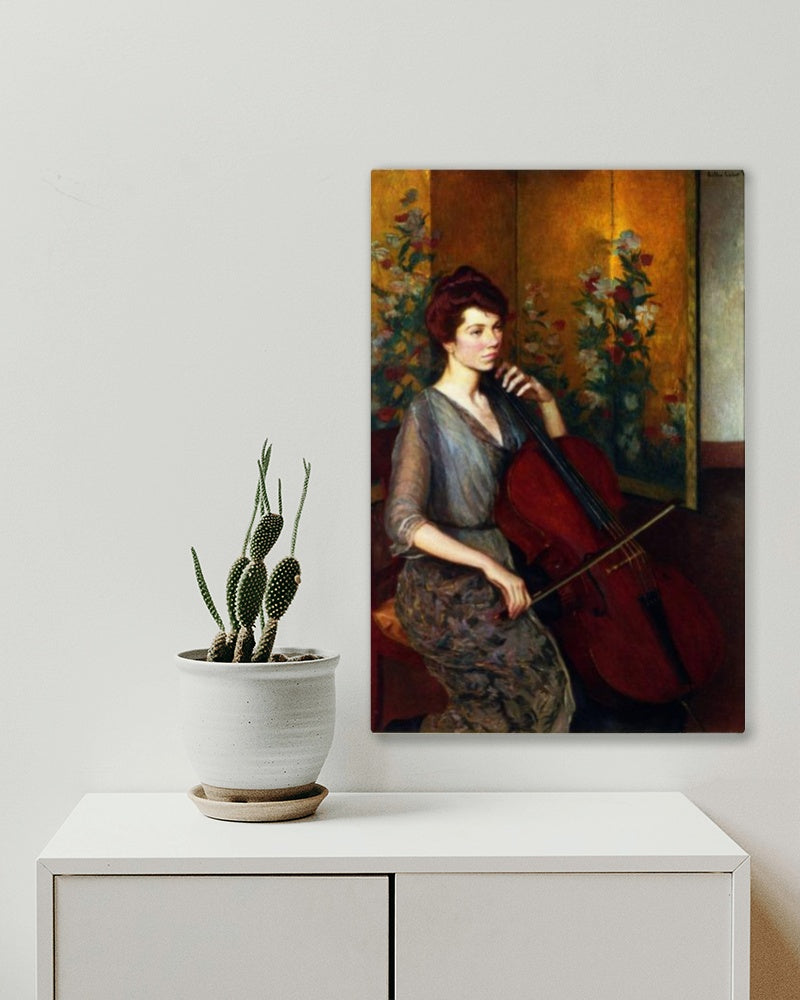 The Cellist by Lilla Cabot Perry Impressionism Art