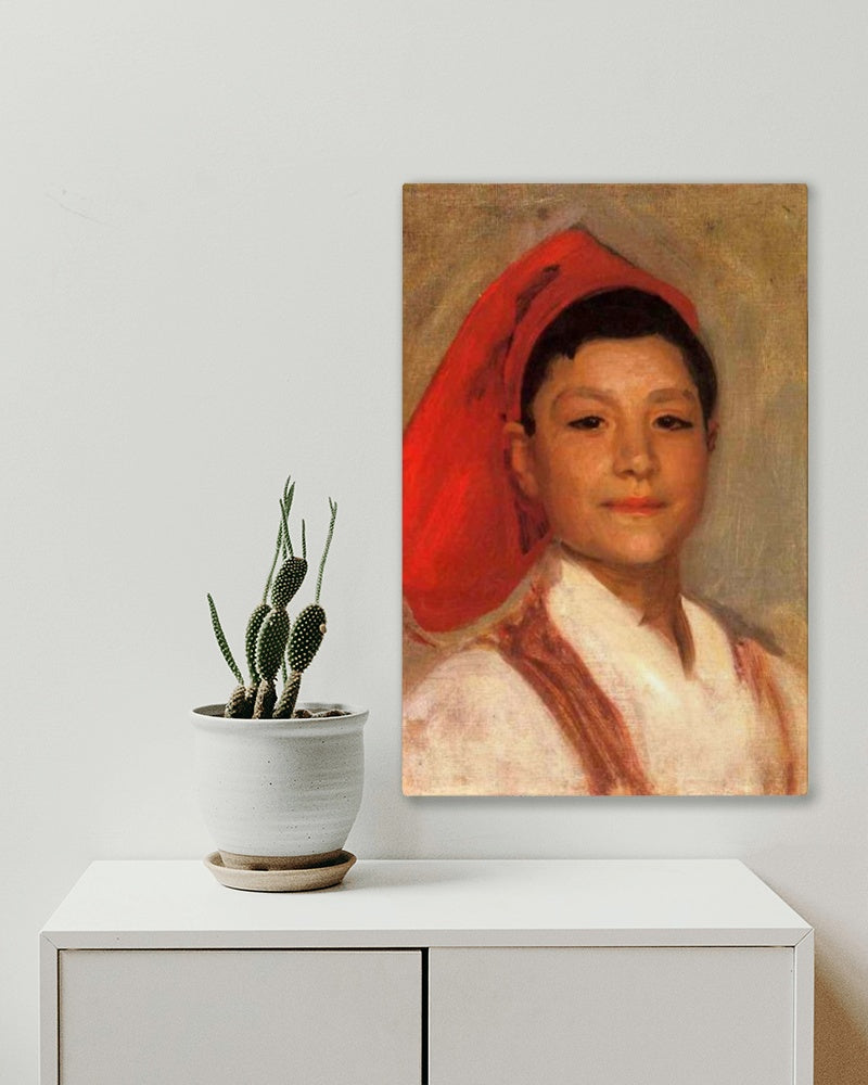 Head of a Neapolitan Boy by John Singer Sargent Realism Art dated 1879