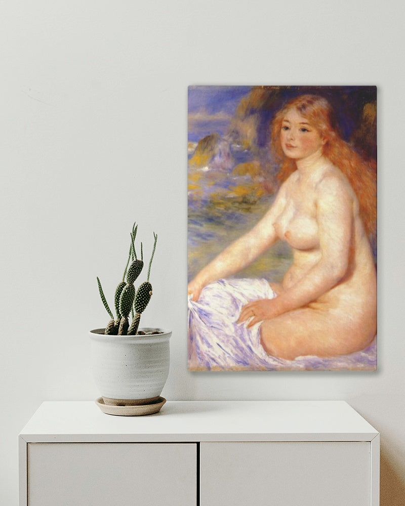 Blonde bather by Pierre-Auguste Renoir Impressionism Art dated 1881