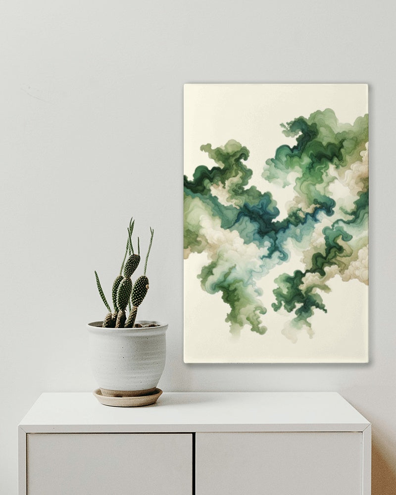 Verdant Astra-Zephyrus Japanese Watercolor Art