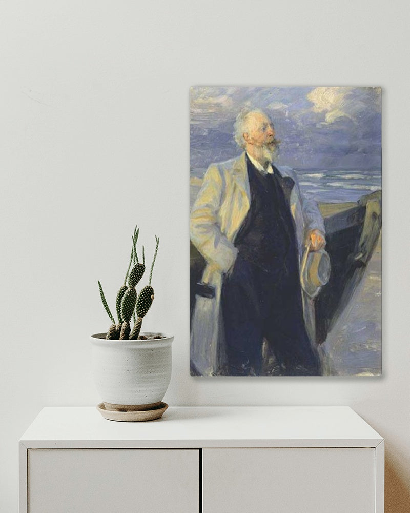 Holger Drachman by Peder Severin Kroyer Impressionism Art dated 1895