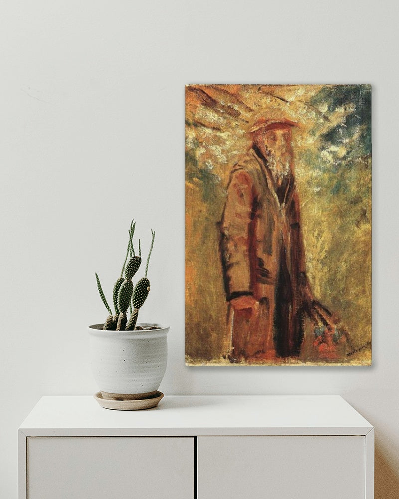 Old Man by Laszlo Mednyanszky Impressionism Art dated 1918