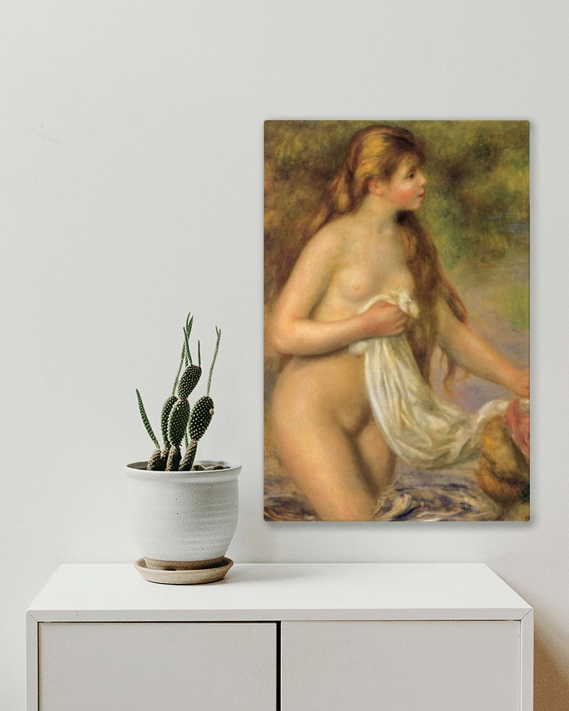 Bather with Long Hair by Pierre-Auguste Renoir Impressionism Art dated 1895