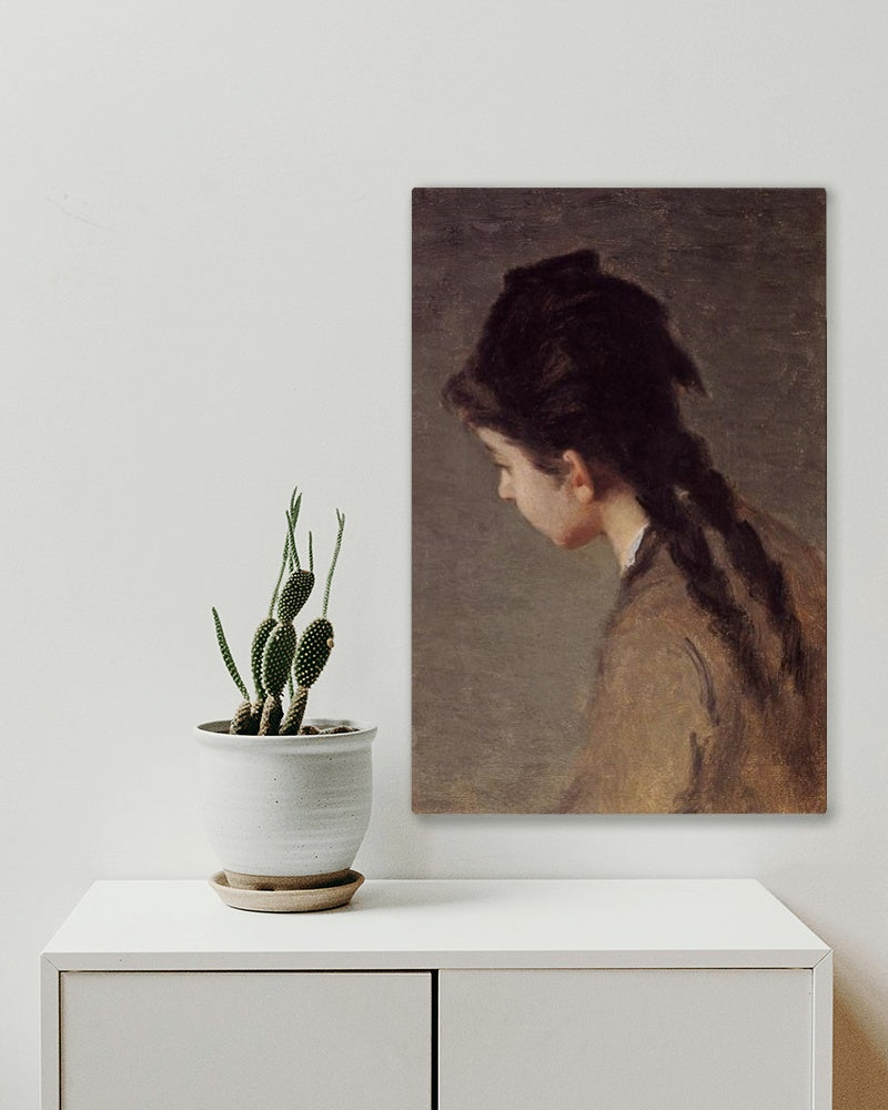 Portrait of Jeanne Gonzales in Profile by Eva Gonzales Impressionism Art