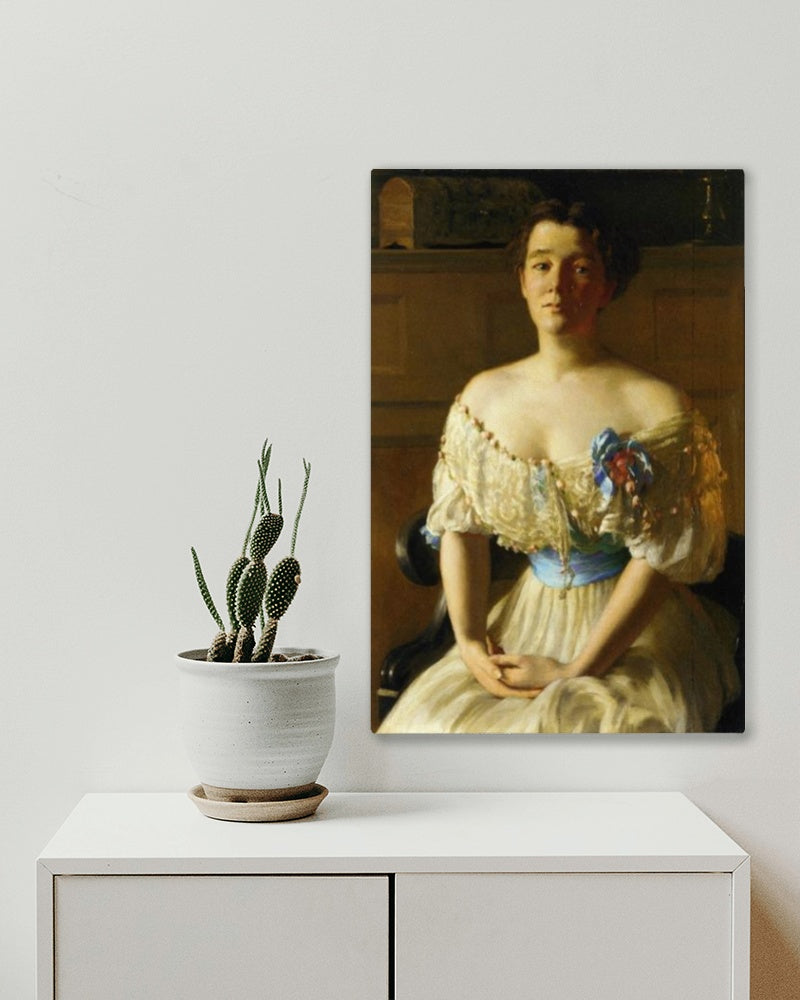 Contemplation – Mrs. Fisher by Edward E. Simmons Realism Art