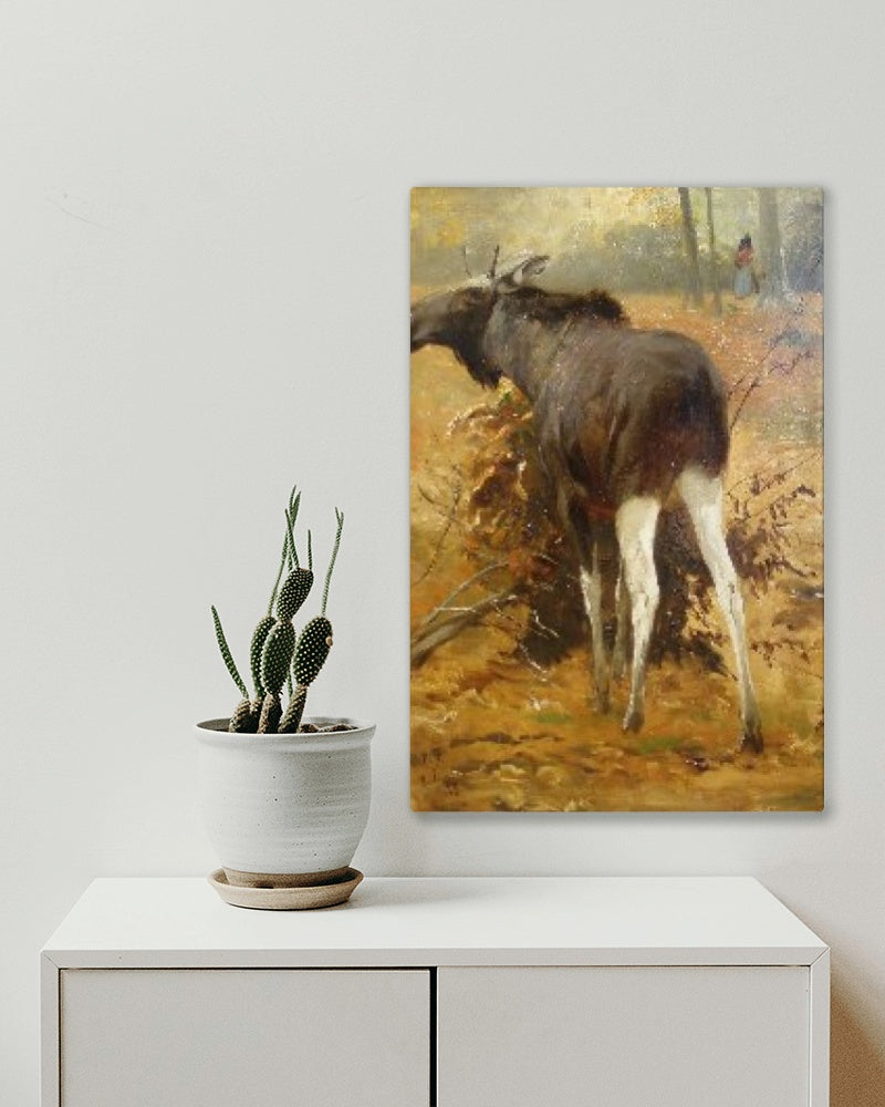 Browsing Moose by Richard Friese Naturalism Art