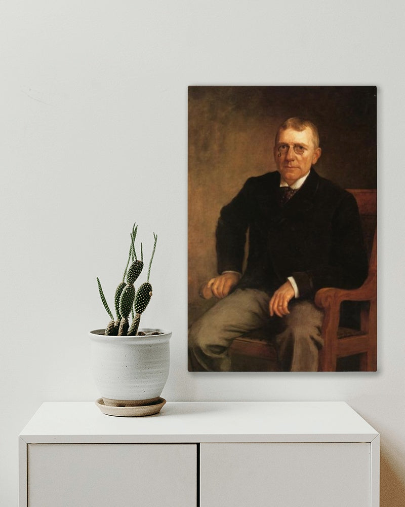 Portrait of James Whitcomb Riley by T. C. Steele Impressionism Art dated 1891