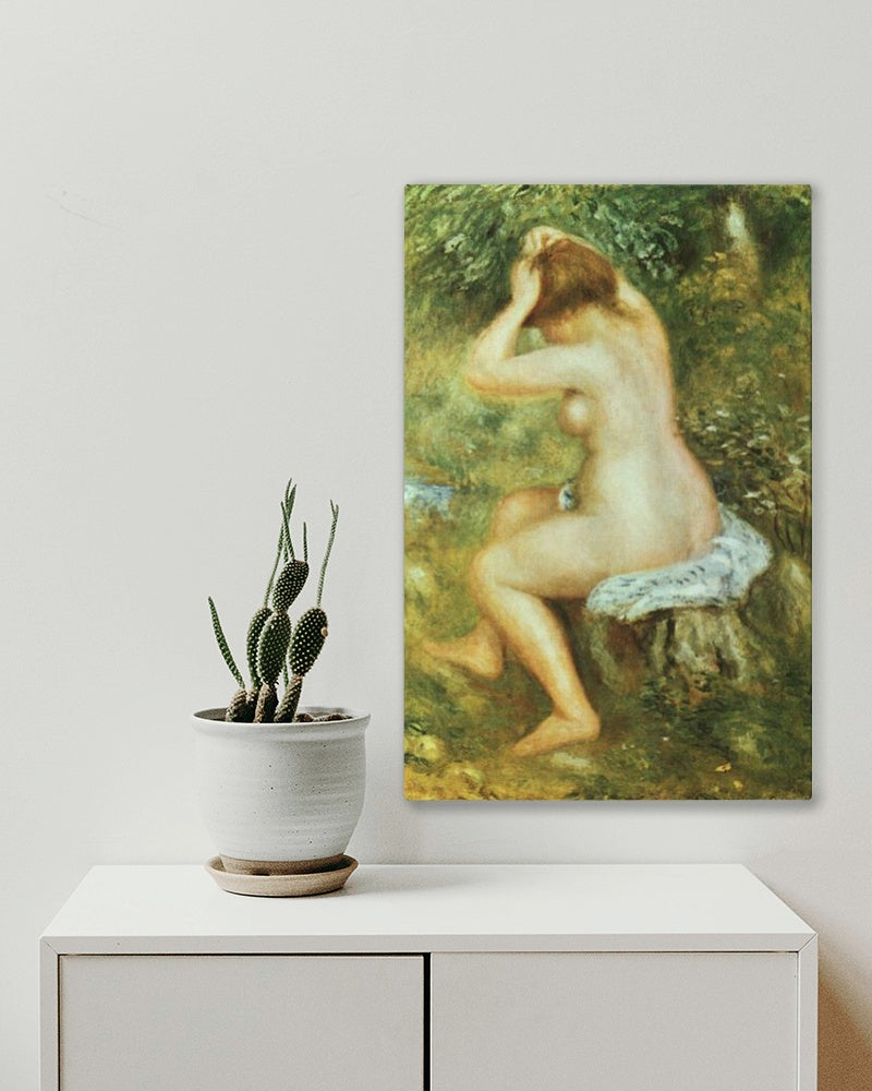 Bather is Styling by Pierre-Auguste Renoir Impressionism Art dated 1890