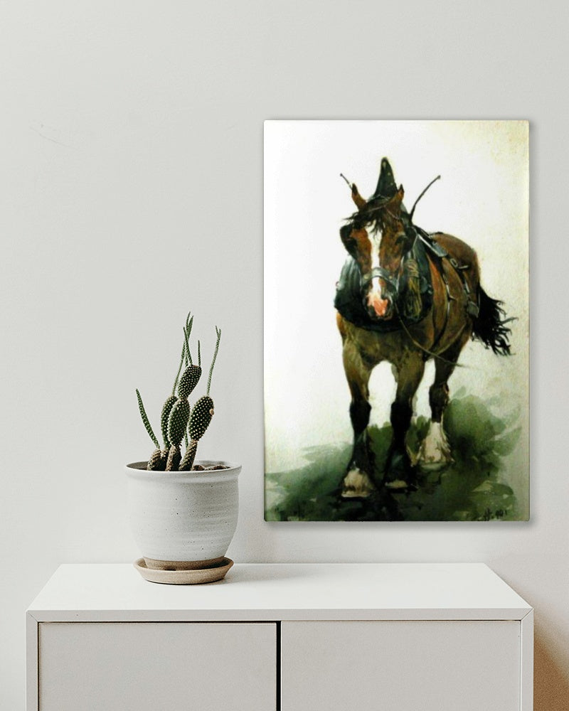 Horse by Tom Scott Realism Art dated 1890