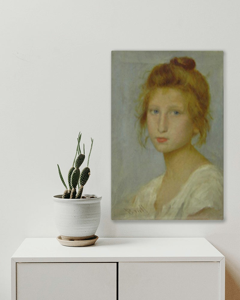 Study of a girl by Joan Brull Art Nouveau (Modern) Art