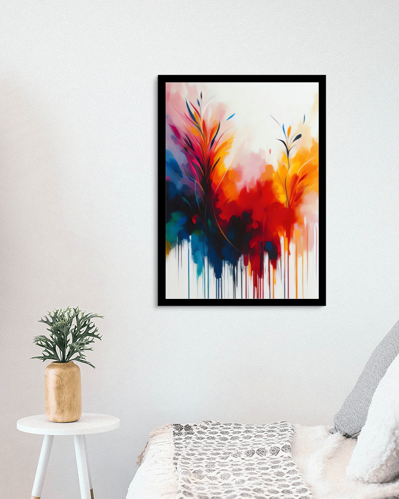 Dripping Colors Abstract Art