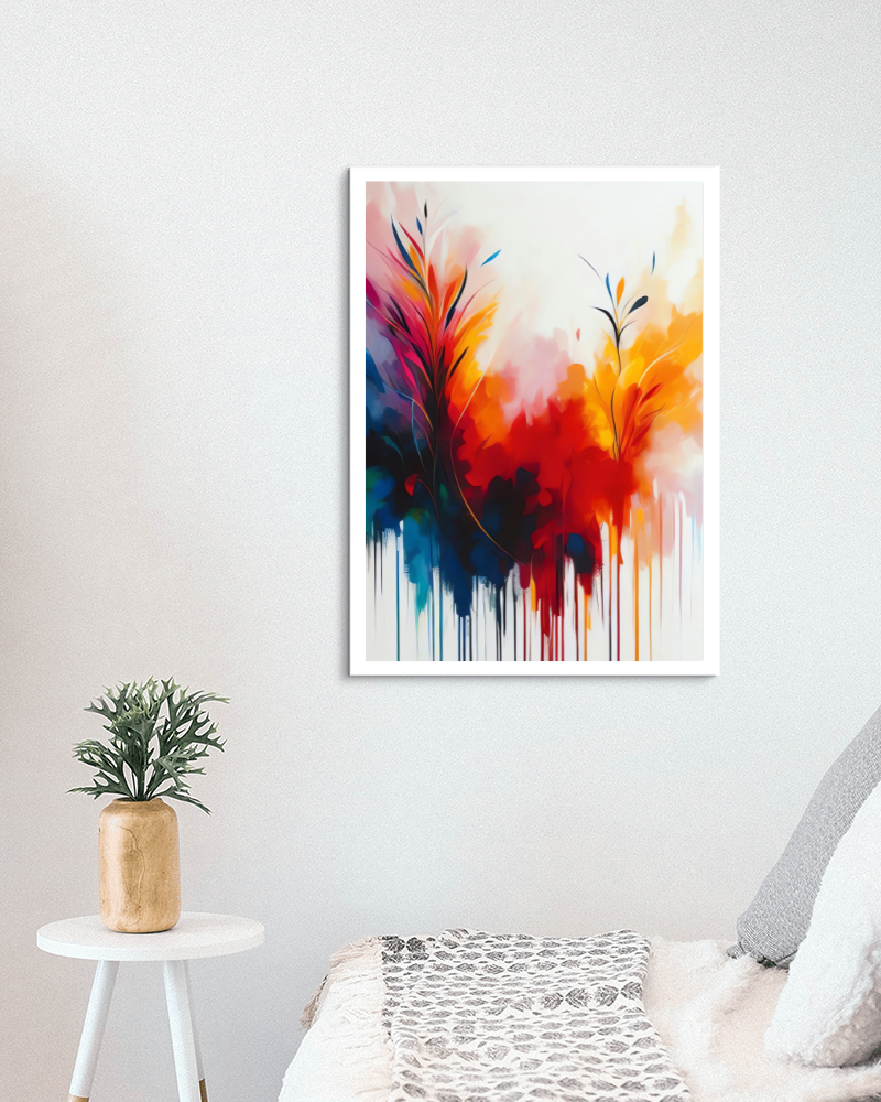 Dripping Colors Abstract Art