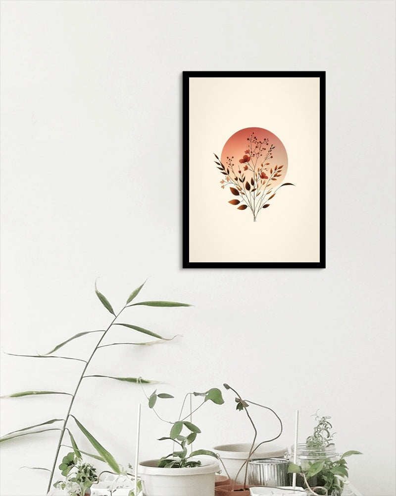 Serene Sunset Botanical Art