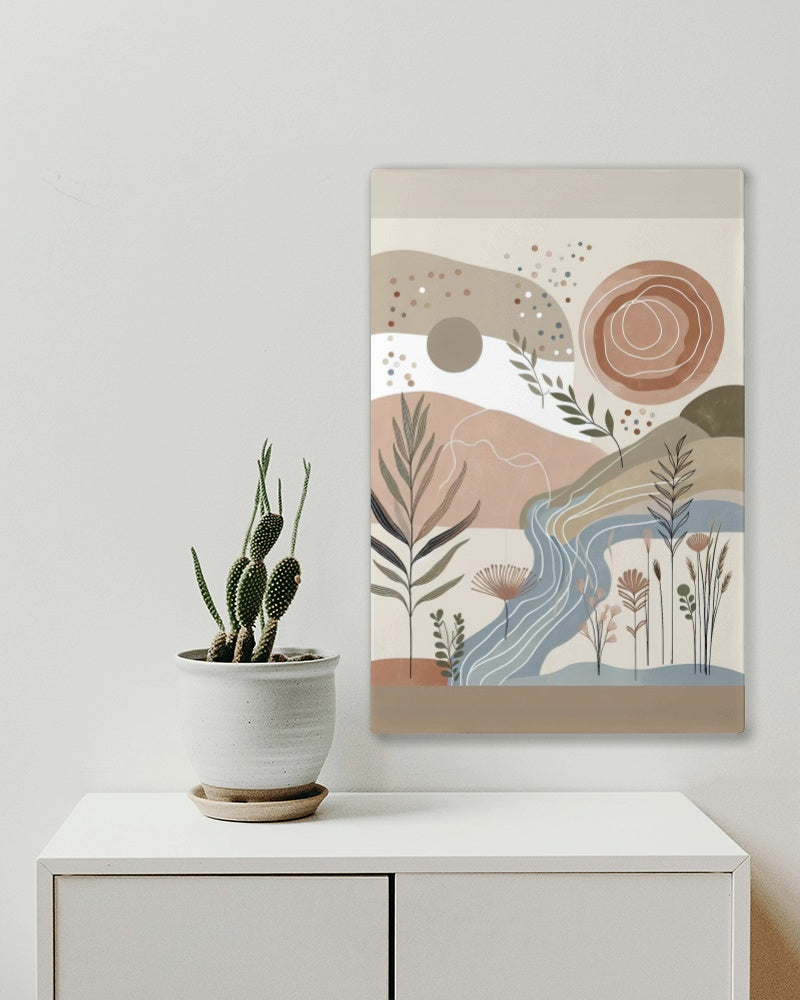 Serene Boho Bliss: Elegant and Tranquil Wall Art