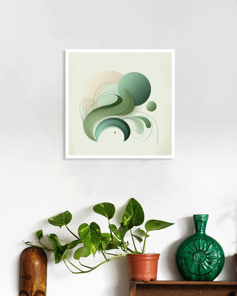 Serene Elegance - Minimalistic Abstract Art