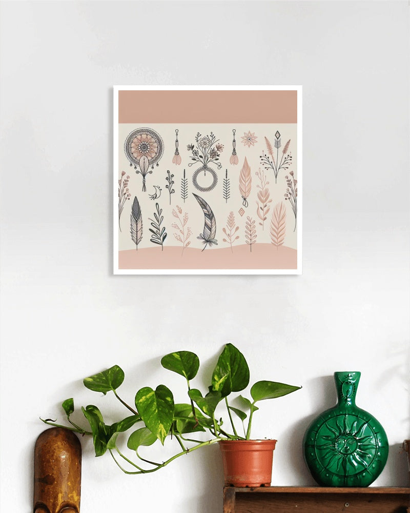 Elegant Boho Chic Serenity Art