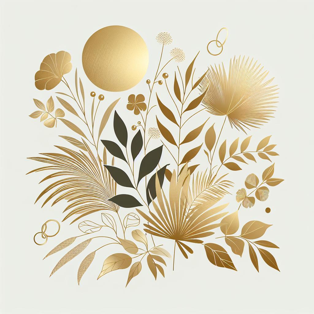 Elegant Golden Botanical Bliss