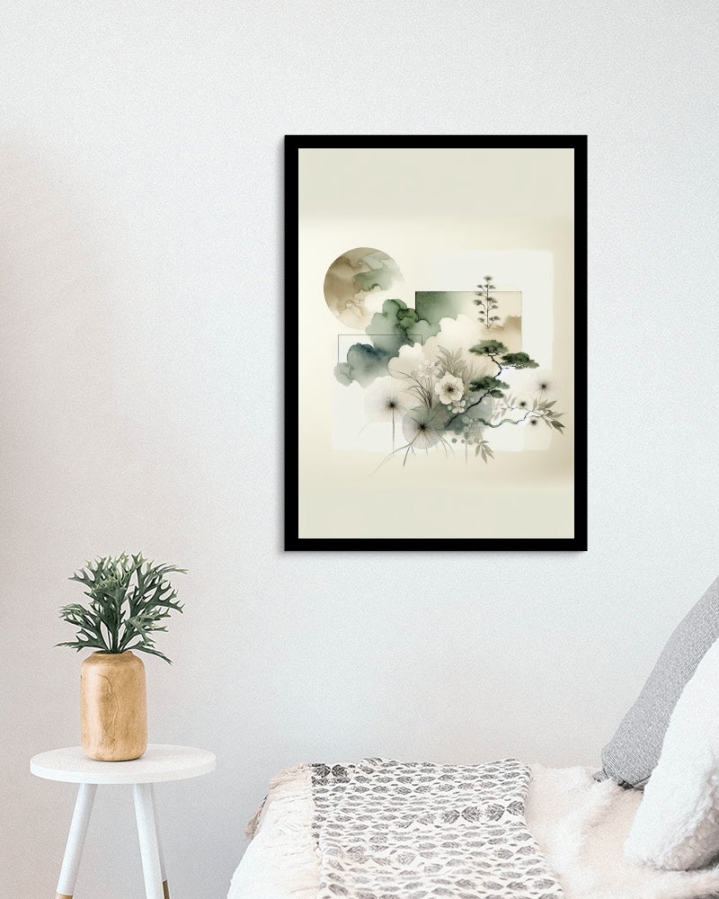 Serenus Vireo Japanese Watercolor Art