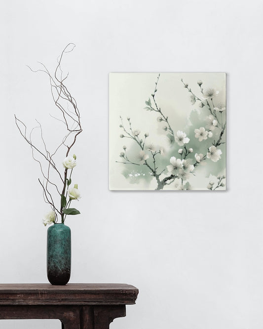 Aetherial Prasada Sakura: Modern Japanese Watercolor Art