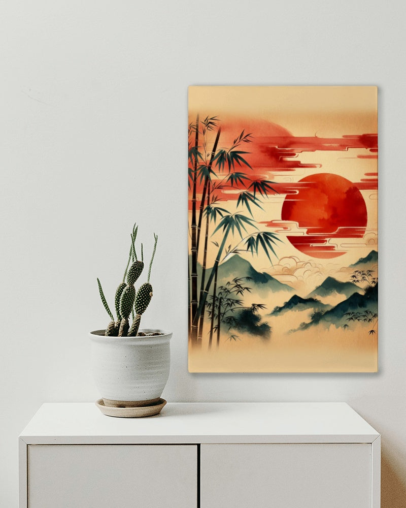 Aurantiaco Solis Radiant Japanese Art