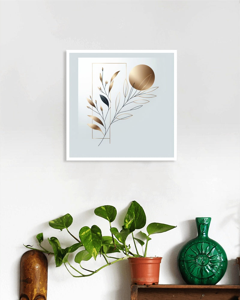 Elegant Golden Botanical Art