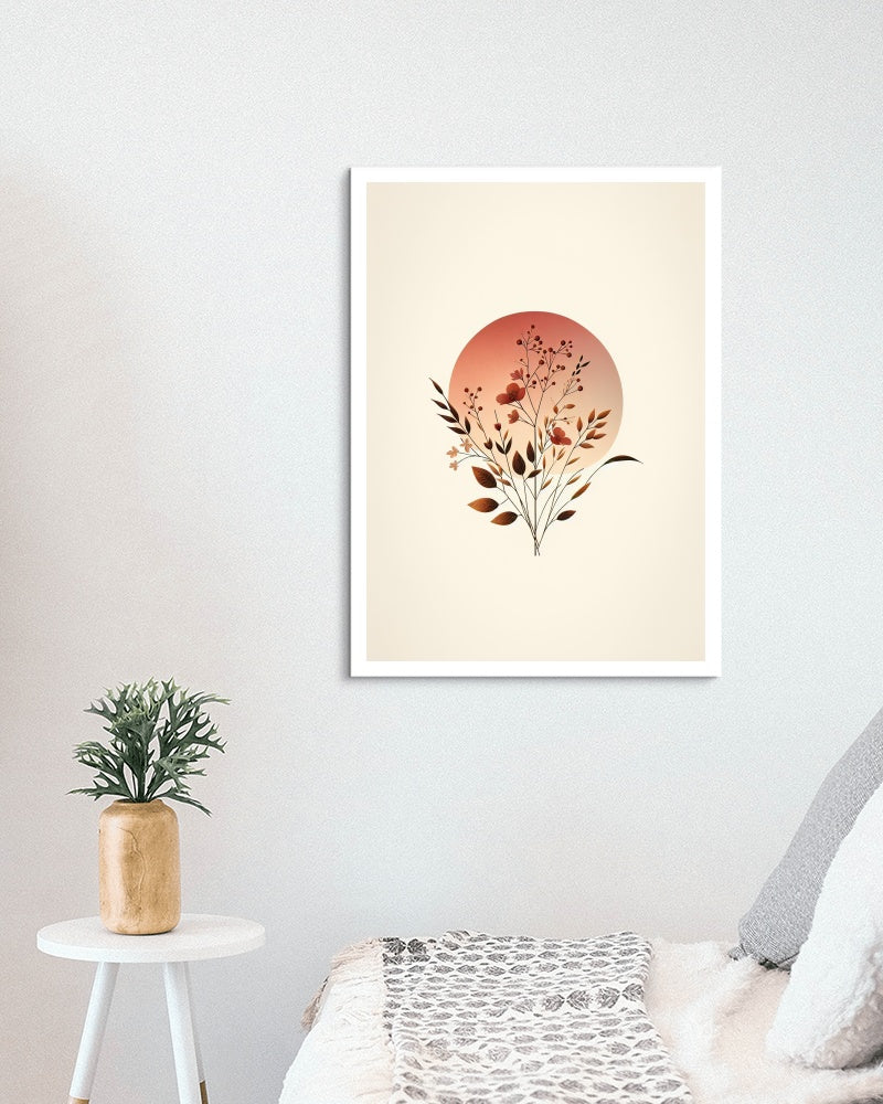 Serene Sunset Botanical Art