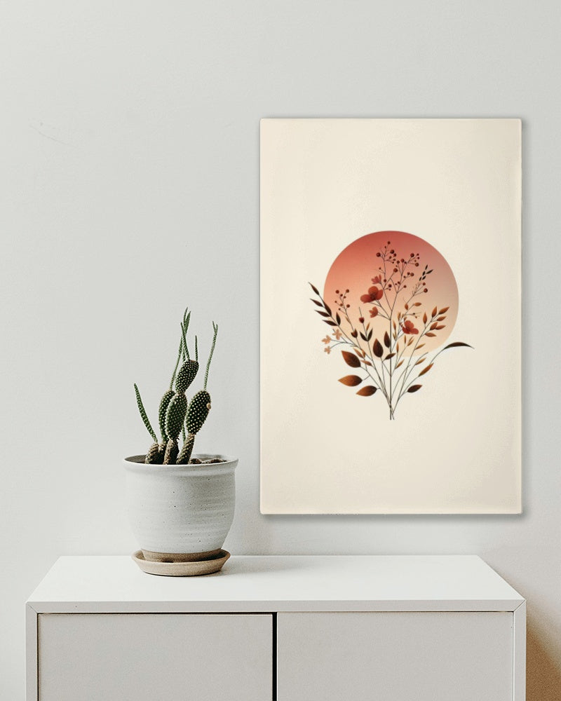 Serene Sunset Botanical Art